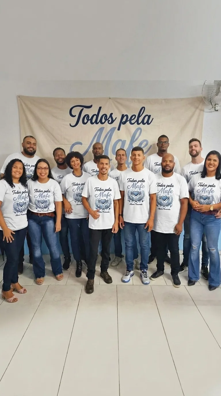 Maria Fernanda pregando na igreja